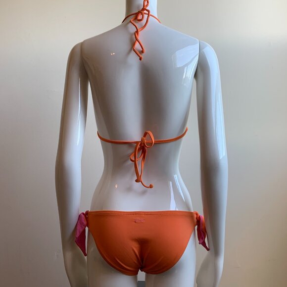 Guess pink & orange solid reversible bikini - Picture 9 of 11